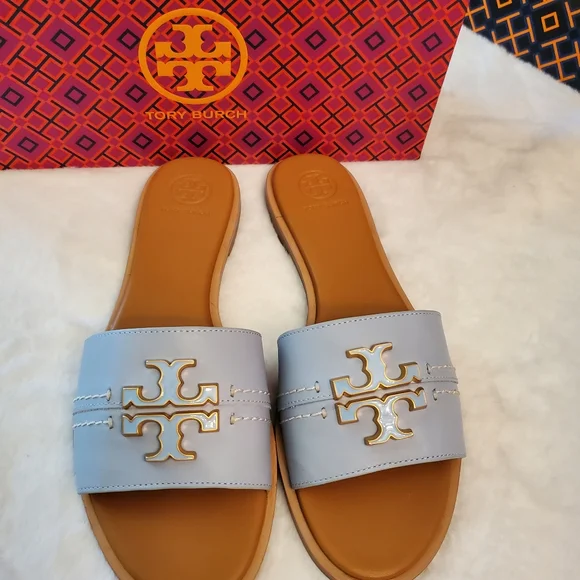 ⭐️FIRM PRICE!⭐️LAST 1! NEW WITH TAG & BOX! TORY BURCH Everly Slide Calf Leather - Picture 3 of 8